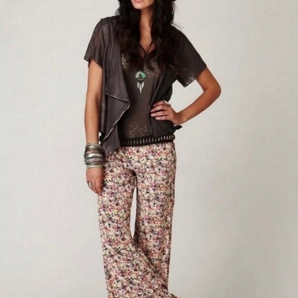 FREE PEOPLE Floral Fields Wide Leg Pants